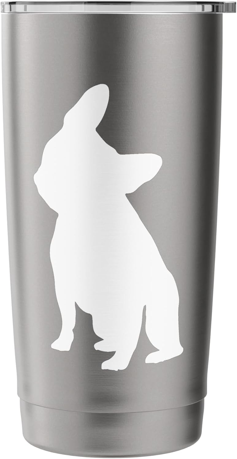 French Bulldog Silhouette Stainless Steel Insulated Tumbler image 3
