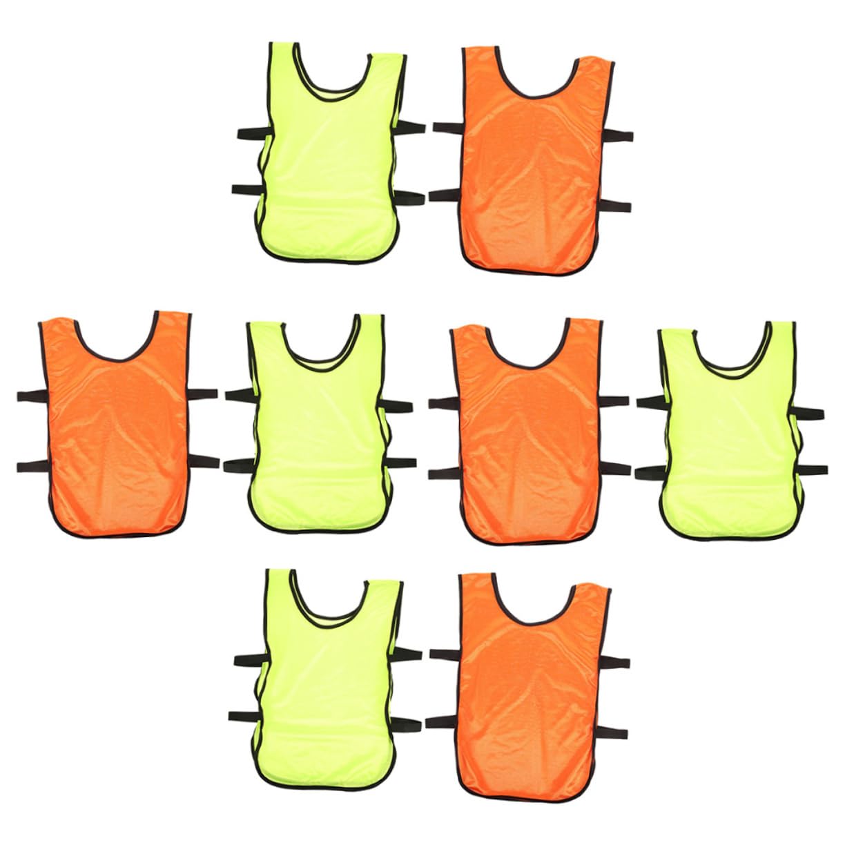 Abaodam 8Pcs Soccer Vests for Breathable Pinnies for Team Sports Training Comfortable Football Jerseys Fluorescent for Unrestricted Movement