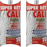Super Net Cali Fregona de Microfibras Bicolor (Gris, 2)