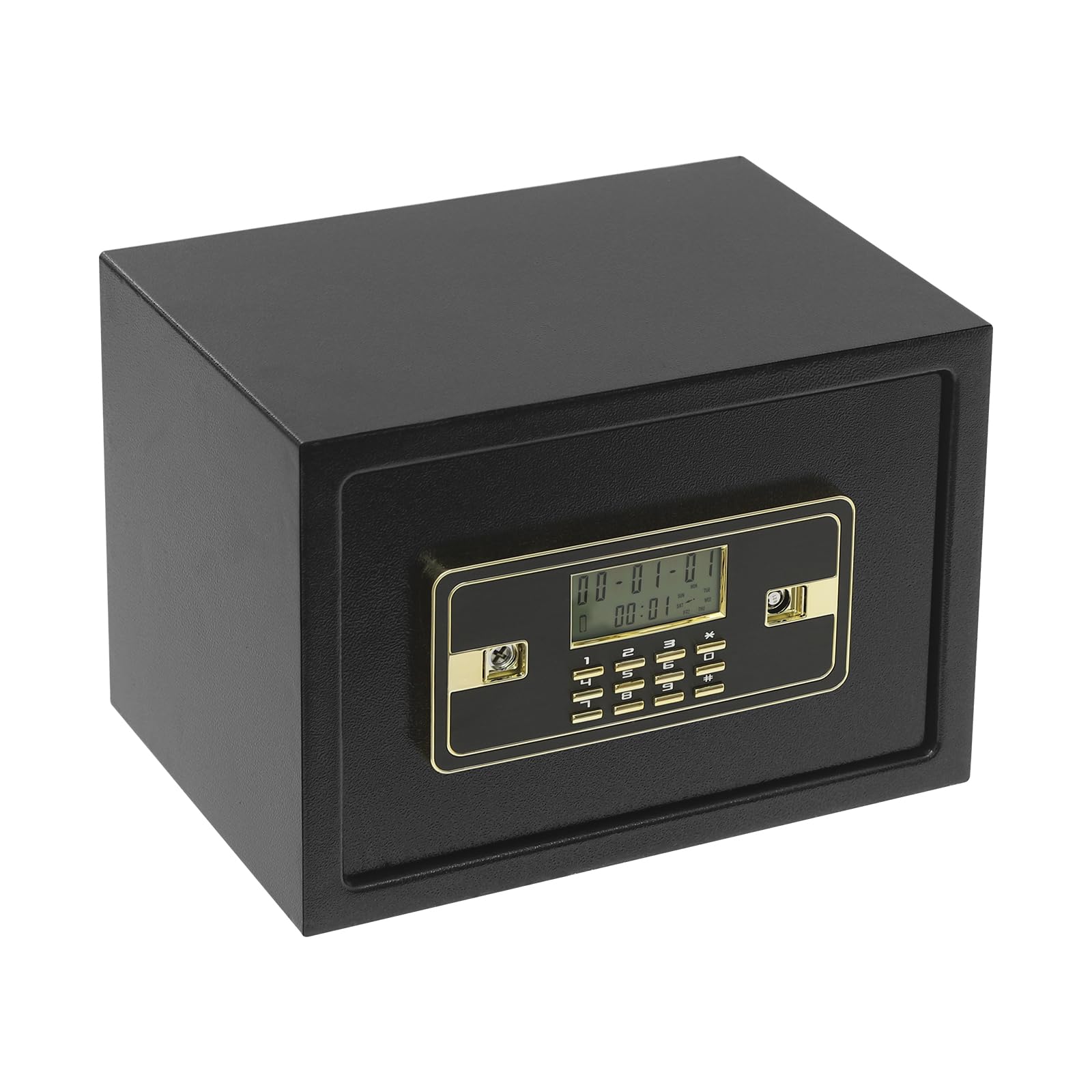 Cassaforte elettronica da 22 l, cassaforte da parete con 2 chiavi principali, cassaforte per soldi, gioielli, documenti