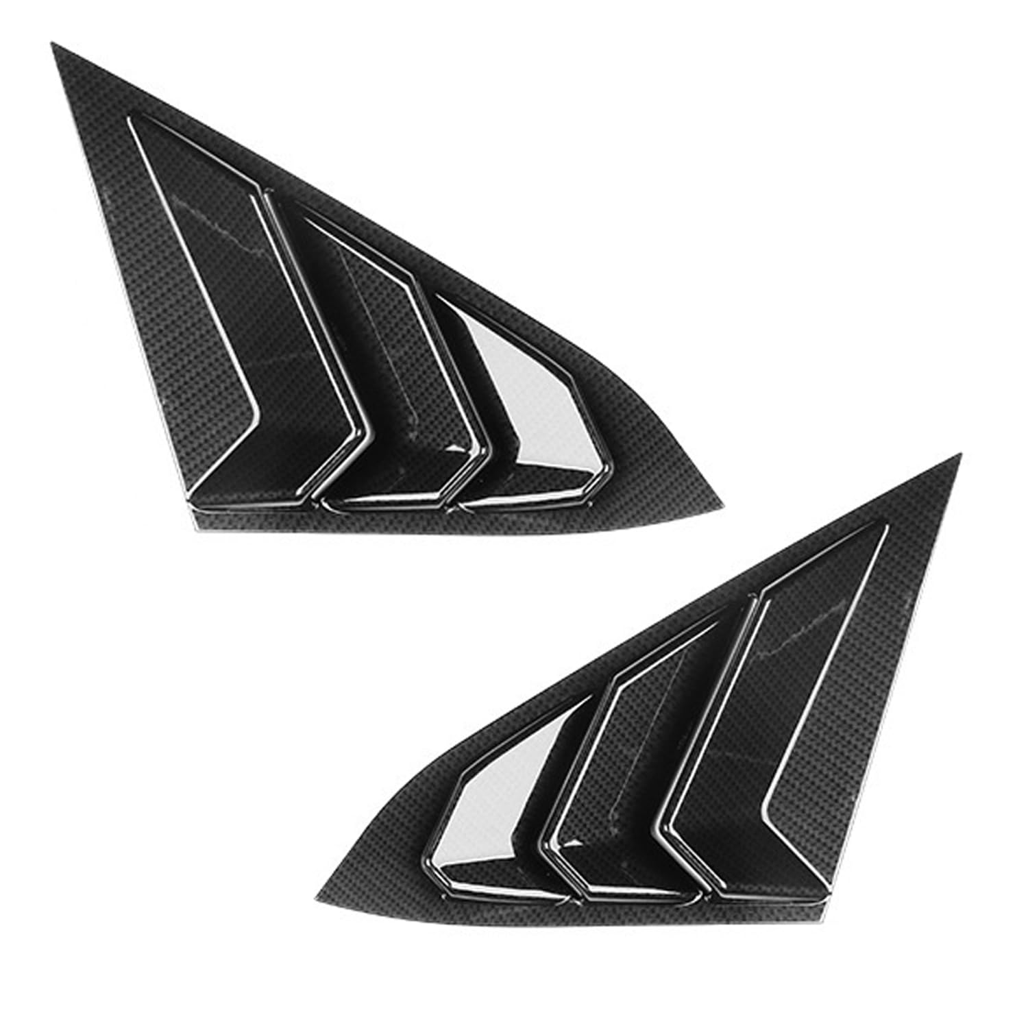 Blazeray for Honda Civic Sedan 2021 2020 2019 2018 2017 2016 Rear Side Window Louvers ABS Racing Style Louvers Air Vent Scoop Shades Cover Blinds for 10th Gen Civic Accessories 2pcs(Carbon Fiber)