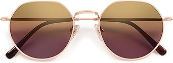 SOJOS Round Polygon Polarized Sunglasses for Women Men Retro Classic Vintage Panto Octagonal Shades SJ1157