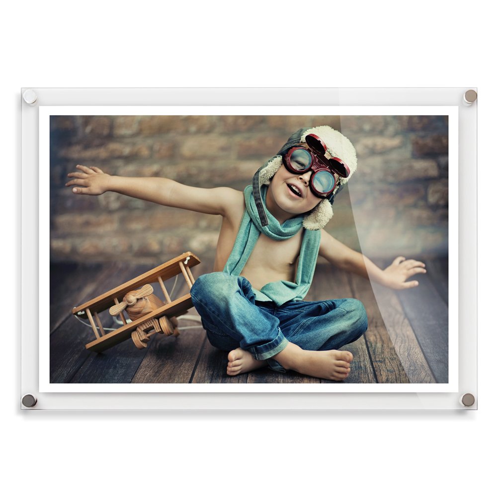 Get Acrylic Photo Frames Clear - A3 Modern Wall Mounted Acrylic Photo Frame (37.7Cm X 50Cm) Stylish Frameless Picture Display Either Landscape Or Portrait