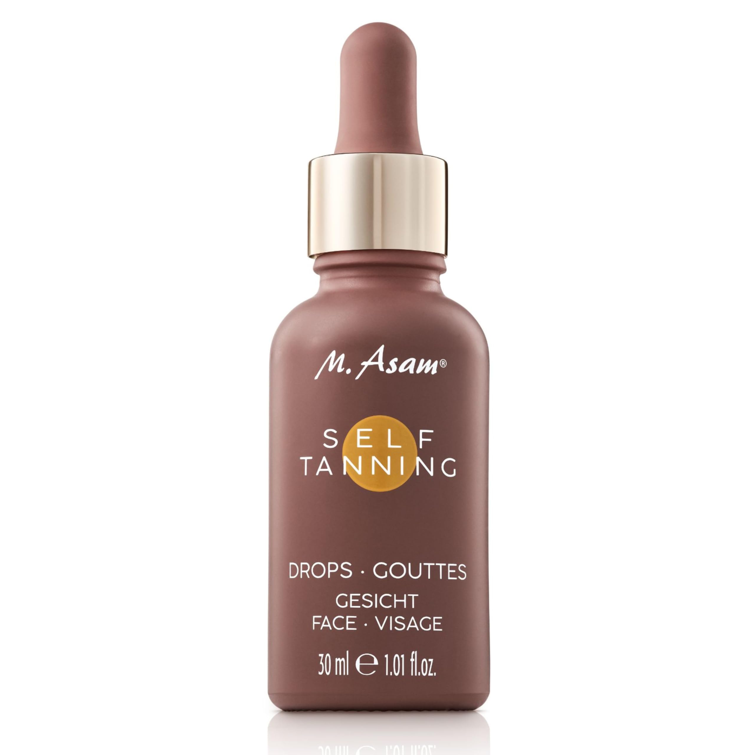 M. Asam SUN Self Tanning Drops (30 ml) - Autobronzant Liquide Concentré À Mélanger Avec La Crème Visage, Intensité De Bronzage Ajustable & Résultat Homogène Sans Traces Après Quelques Heures