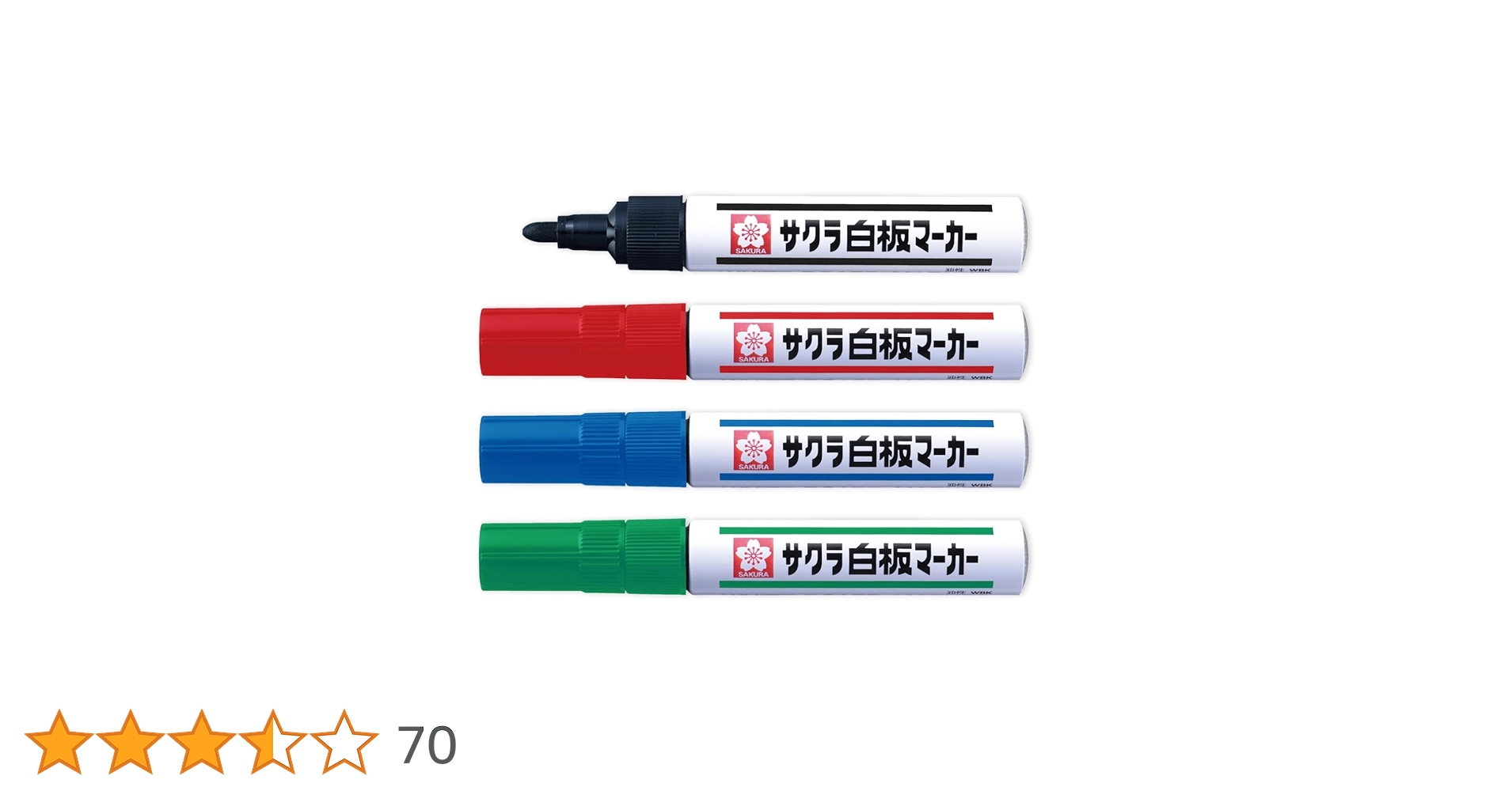 Amazon.co.jp: サクラクレパス 白板マーカー 中字 4色 WBK4-P