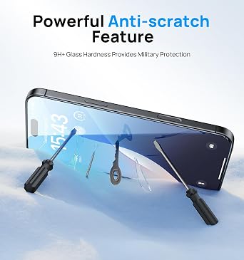 BXYJY for iPhone 16 Pro Glass Screen Protector (2 Pack), Installation Frame