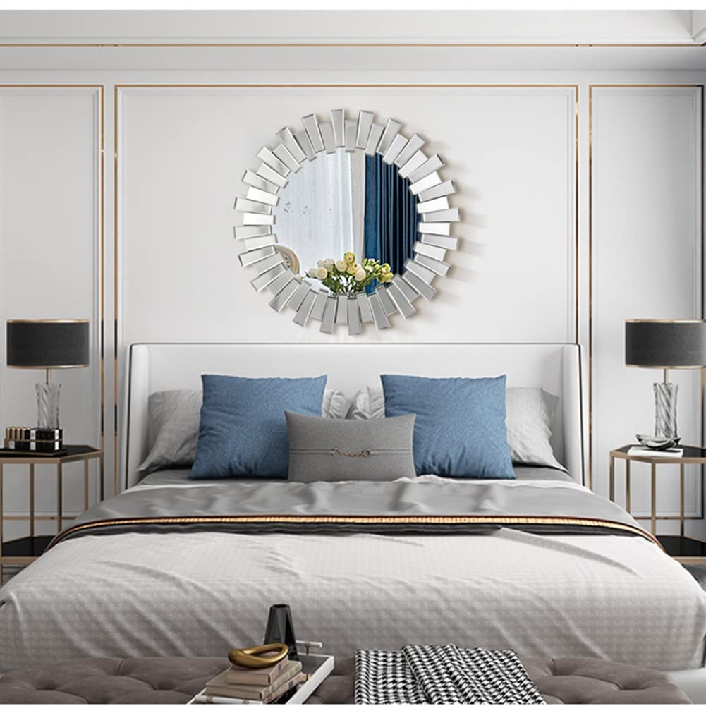 バロックスタイル 壁掛け鏡 中型 シルバー バロックスタイル 壁掛け鏡