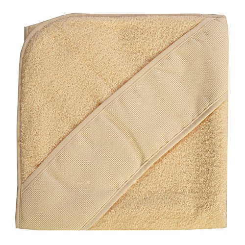 PURALGO-puro algodón. Toalla para bebés de punto de cruz, con gorrito. (beije) Cover