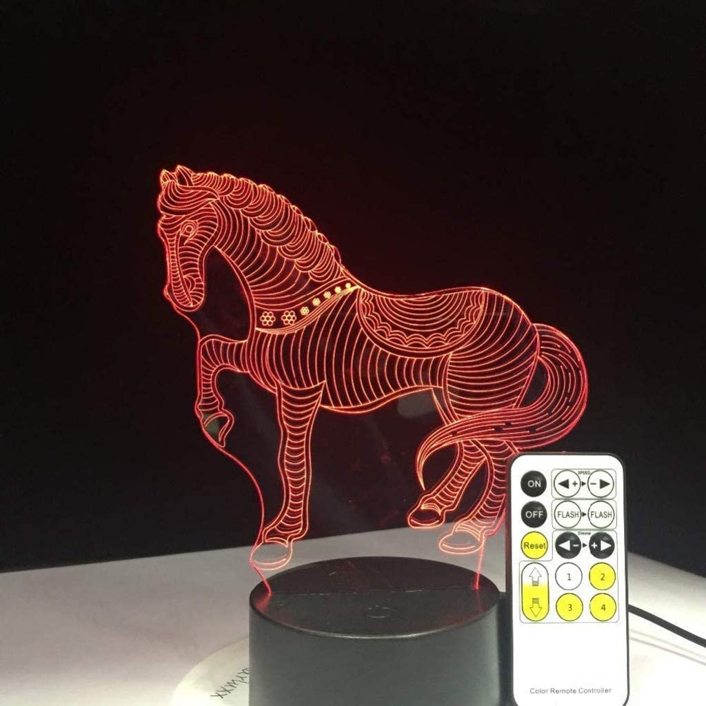 Luce Notturna da Comodino Creativa, Lampada da scrivania a LED 3D a Risparmio energetico, Camera da Letto Stereo Plug-in, Lampada per Allattamento