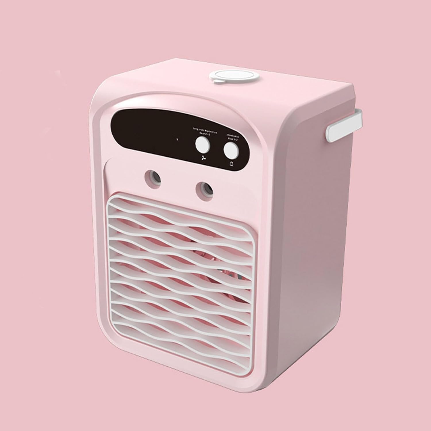 Generic Portable Evaporative Air Cooler With Bluetooth Speaker, Air Cooler Cooling Fan with 1000mL Water Tank,3 Speeds, Personal Swamp Cooler for Bedroom (Pink)
