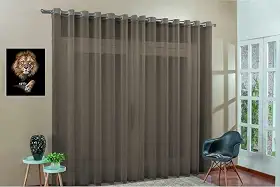 Cortina Roma Para Sala e Quarto 4,00 x 2,50 Admirare Cor:Avelã