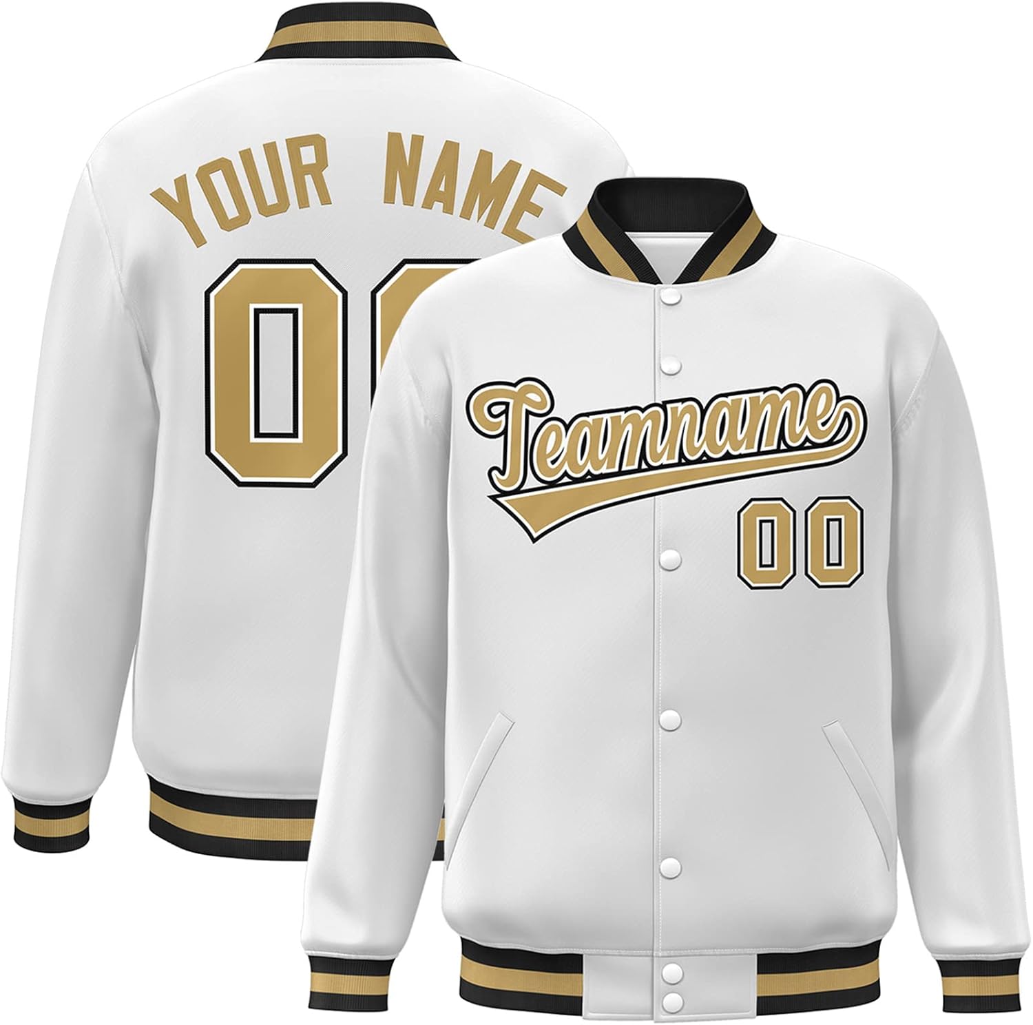 KXK Personalized Men's Varsity College Jacket Baseball Bomber Coats Sweatshirt Custom Stitched Letter & Number