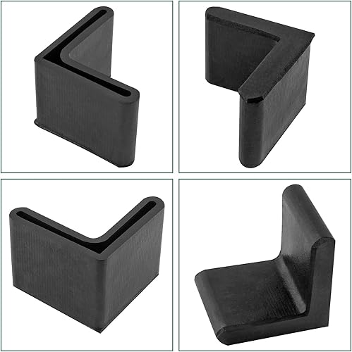 Miniatura 2 de Bivethoi 20 tapas de goma de 1-38 pulgadas  1.378 in, tapas de extremo de hierro angular, cubiertas de goma en forma de L, almohadillas de hierro