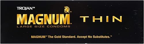 Miniatura 14 de Trojan Magnum Thin - Preservativos lubricados de gran tamaño - 12 unidades (paquete de 1)