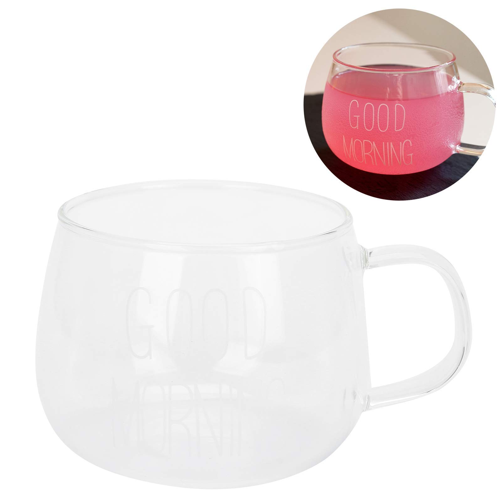 IKEA Tazza in Vetro Trasparente con Manico 300ml Caffè Tè
