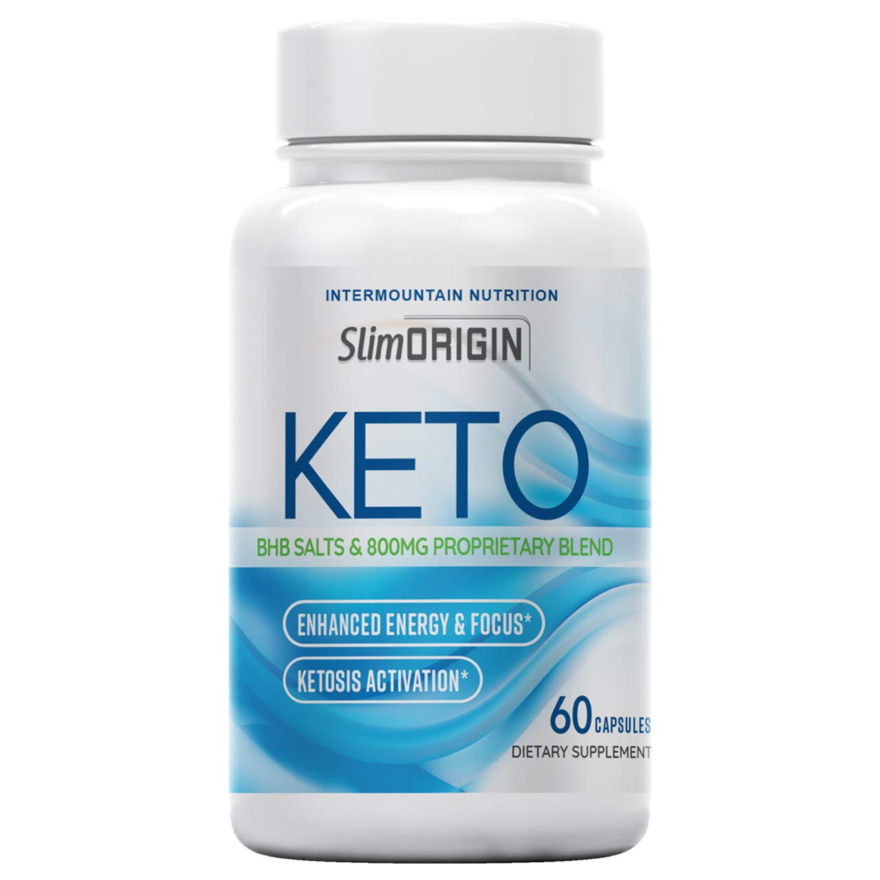 Slim Origin, Slim Origin Keto Pill, 800 MG Proprietary Blend, Exogenous Ketones, Promotes Ketosis, Enhanced Energy and Focus, The Official Brand Dietary Supplement