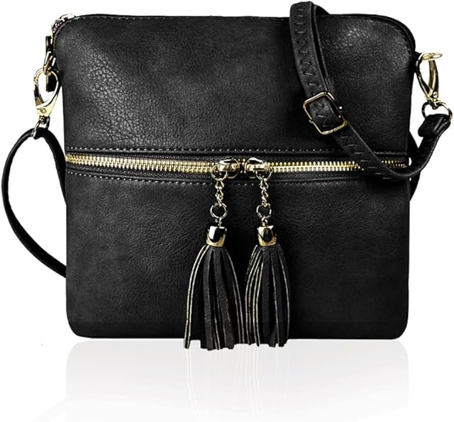 Woodland Leathers Crossbody Bags for Women, Designer Faux Leather Small Shoulder Bag for Women With Adjustable Strap, Ladies Multiple Compartments Messenger Bag