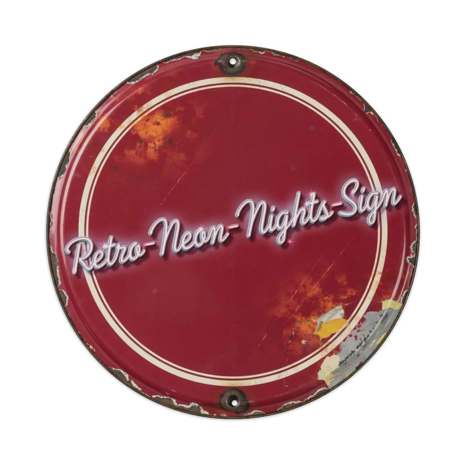 Retro-Neon-Nights-Sign Metal Tin Sign Plaque