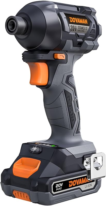 20V Brushless Impact Driver, 1/4'' Hex Compact Cordless Driver Kit with 1,770 In-lbs Torque, Battery & Charger Included – Lightweight Electric Screwdriver for Wood, Metal & Auto Repair-TITANCE X7