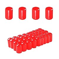 Vista 16 de Aopin Cubierta de tapa de extremo redondo de goma de 3/10 pulgadas (0.295 in), protectores de rosca de tornillo de PVC flexible de tubería