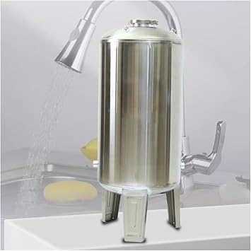15 20 25 40 50 60 65 80 100 Gallon Water Pressure Tank Stainless Steel for Water System/ Well Pump, Vertical Water Pressurized Storage Bladder Containers with Mounting Kit  Size 60L/15.8Gal60X40cm
