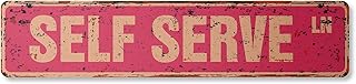 SELF Serve Vintage Plastic Street Sign Buffet Food Yogurt ice Cream | Indoor/Outdoor | Â 24
