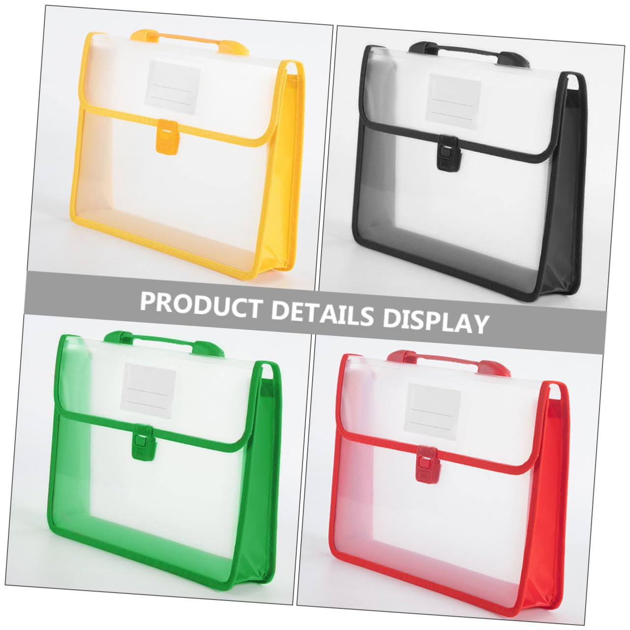 Borsa Portadocumenti Fibbia Set 5 Pezzi A4, Organizer per Ufficio Portatile Leggero Resistente, Porta File Cartelle Contratti e Fatture per Lavoro e Studio