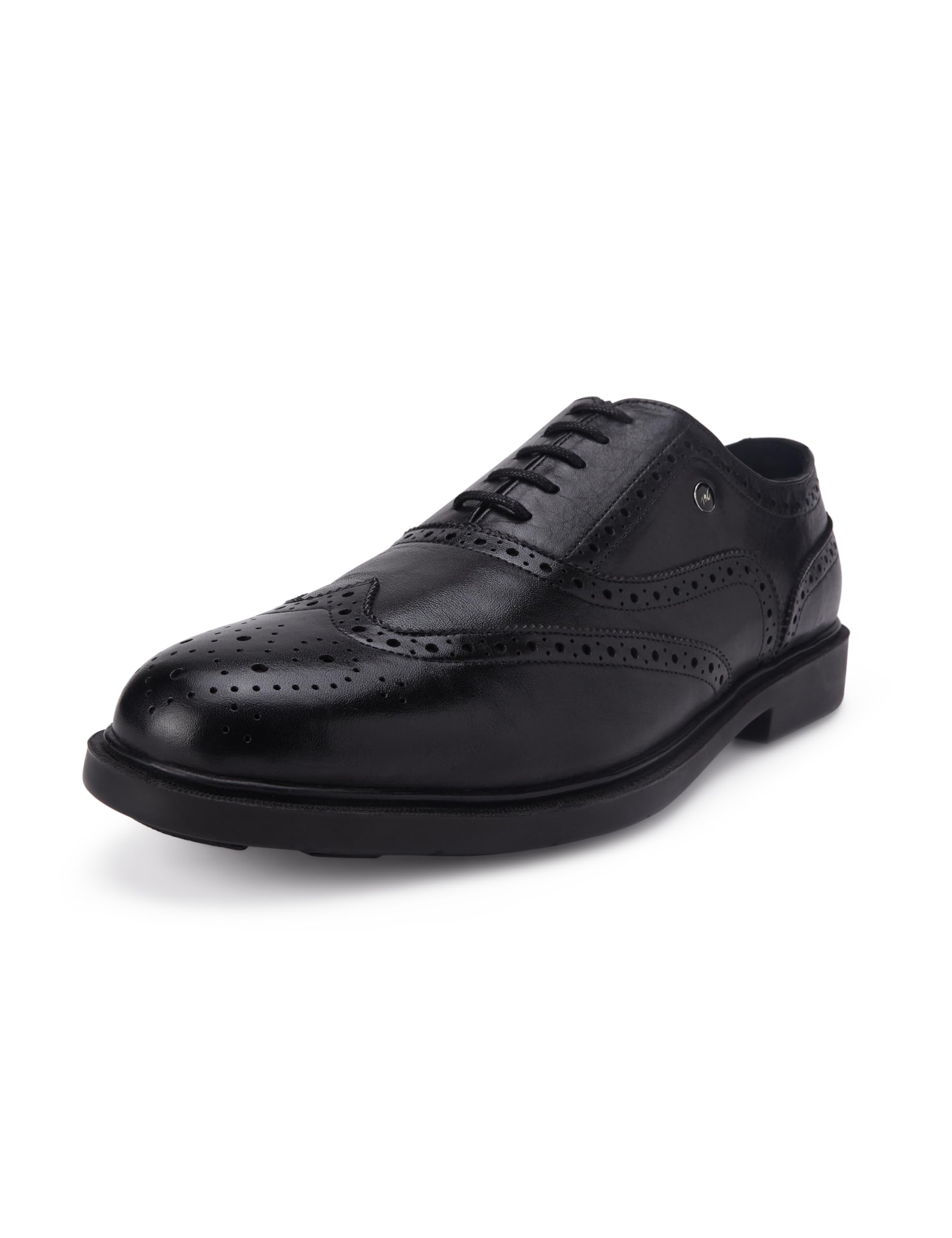 monte carlo Men Black Lace Up Leather Formal Oxfords Black-6-picture-22