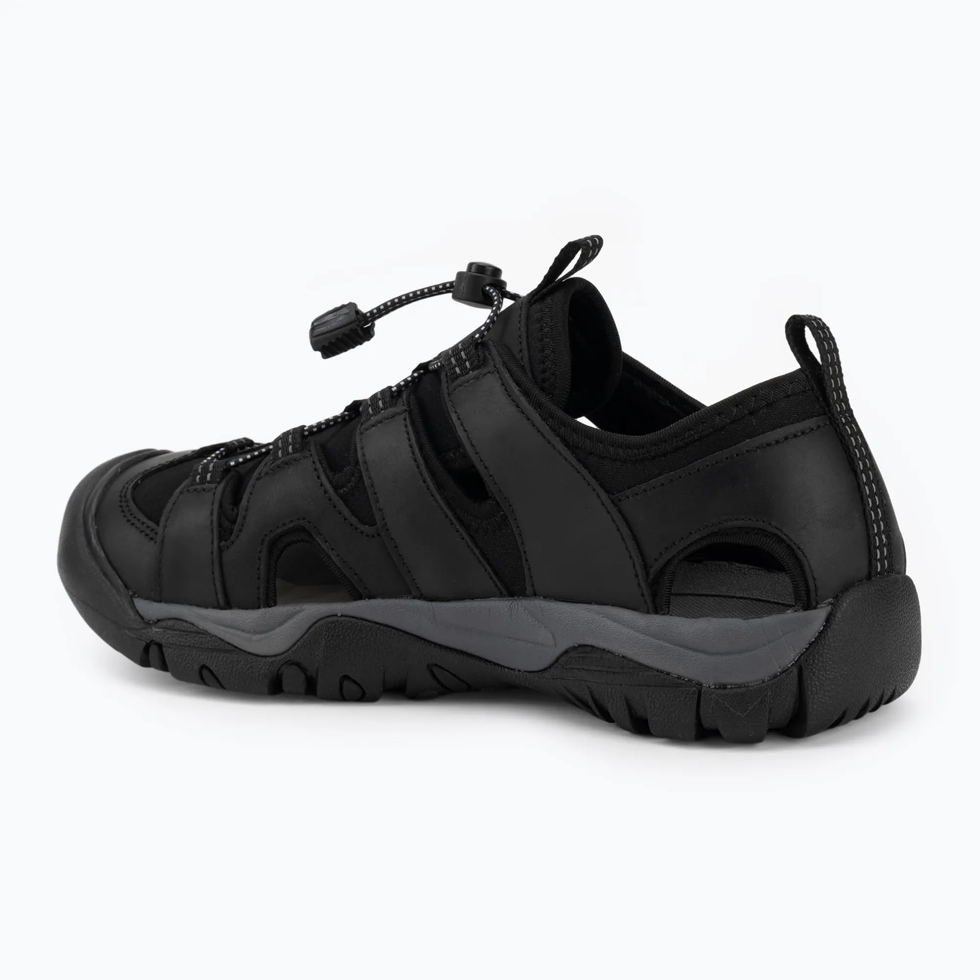 KADVA Strike Vent Herren Trekkingsandalen – geschlossene Outdoorsandalen aus Leder & Textil mit Schnellverschluss, EVA-Dämpfung