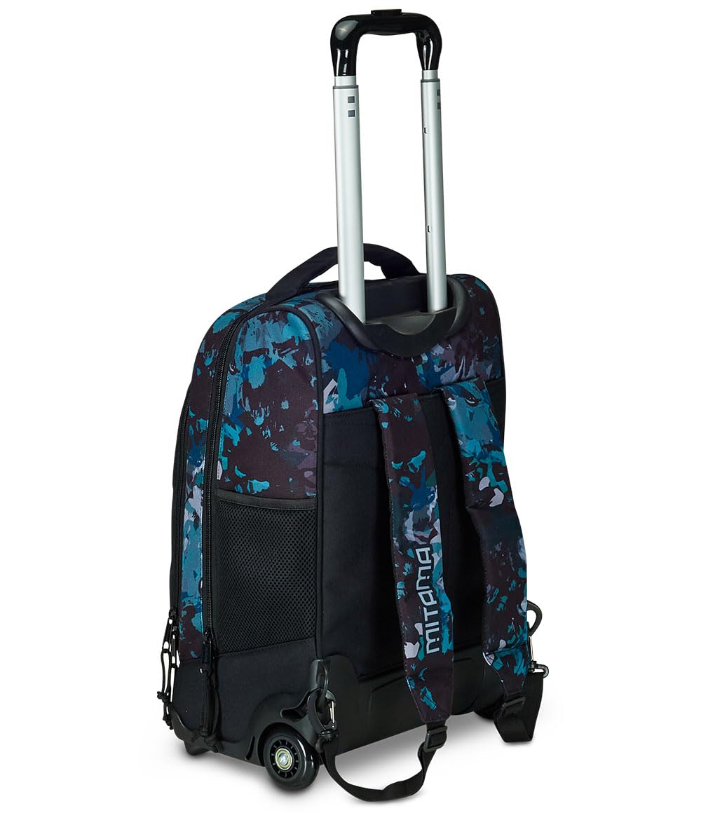 Mitama Trolley DR Scuola Desert Blue,Con Mega Scomparto e Doppia Maniglia, Nero e Blu, Scuola Elementare e Tempo Libero, Bambino Ragazzo