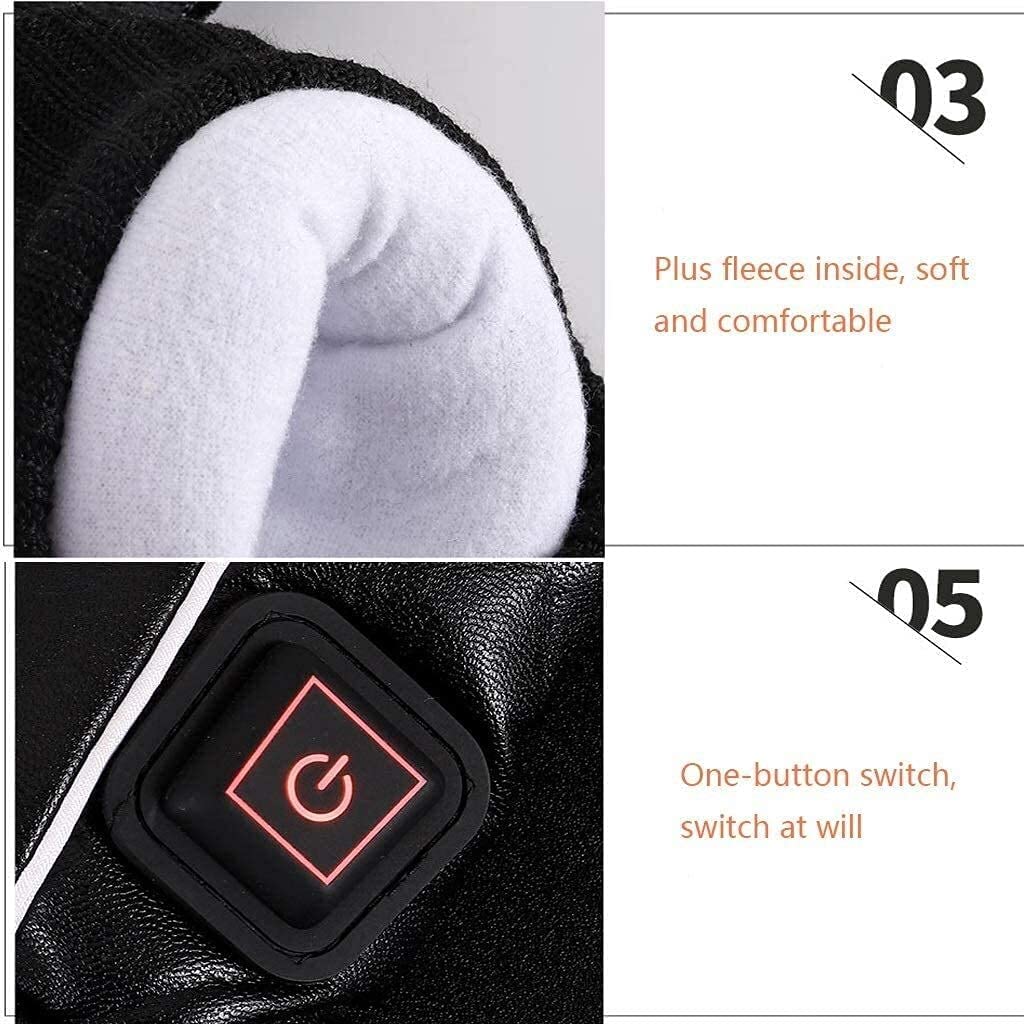 Guantes térmicos Guantes térmicos eléctricos Guantes térmicos Recargables para Hombres y Mujeres, Pantalla táctil Impermeable Control Inteligente de Temperatura hasta 65 °, Calenta