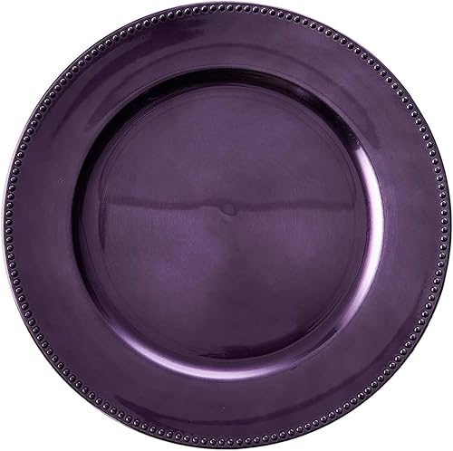 Vista 57 de Efavormart - 6 platos de carga redondos con cuentas negras de 13 pulgadas para decoración de mesa, vacaciones, boda, catering, decoración de eventos