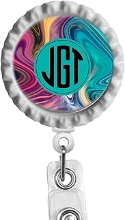 Retractable Badge Holder, Monogram Badge Reel, Custom Badge Reel, Doctor Badge Reels, Nurse badge Reels, RN BSN, LPN, Name Badge Reel