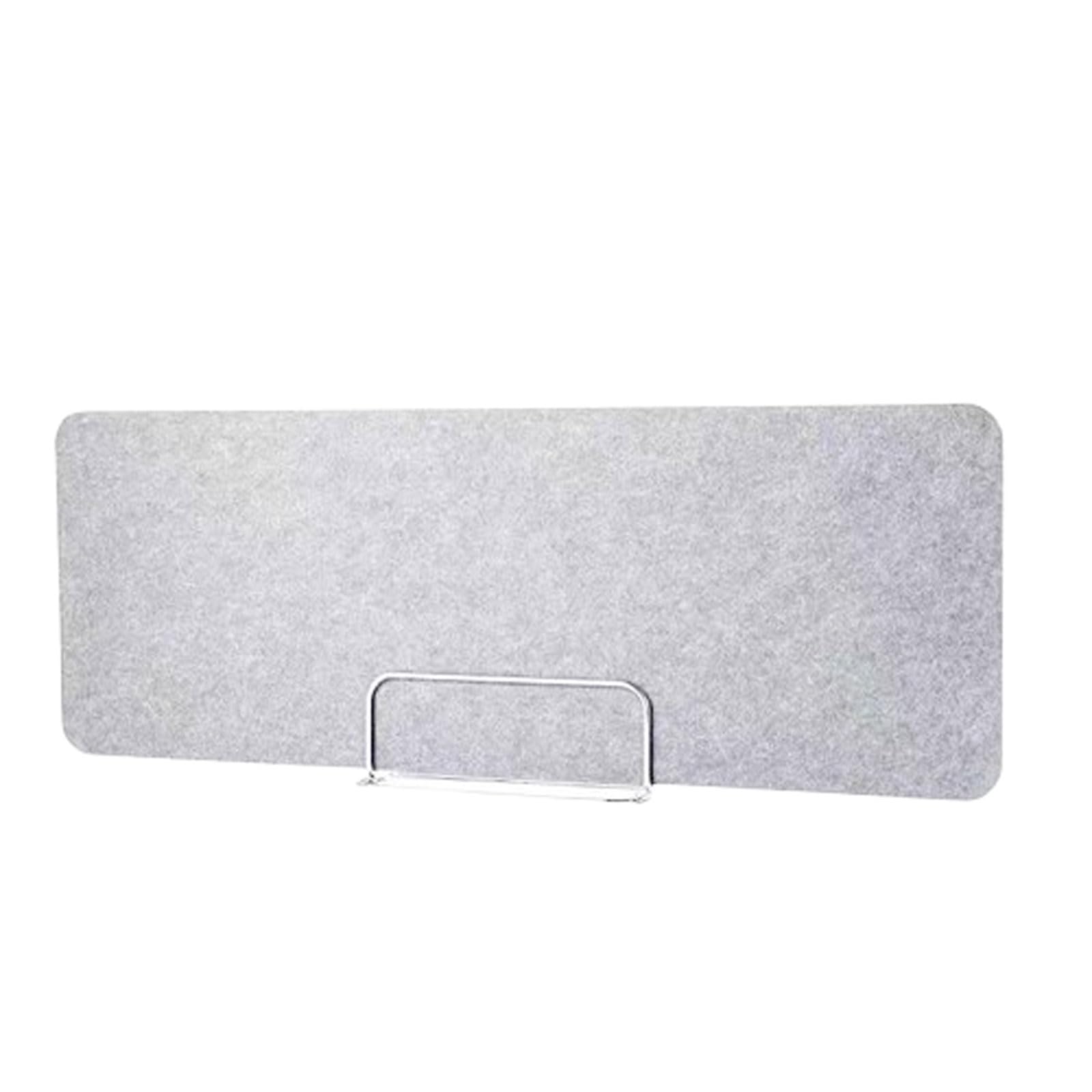 Cloison de bureau grise en feutre 40x40 cm avec base pour séparer les tables de travail