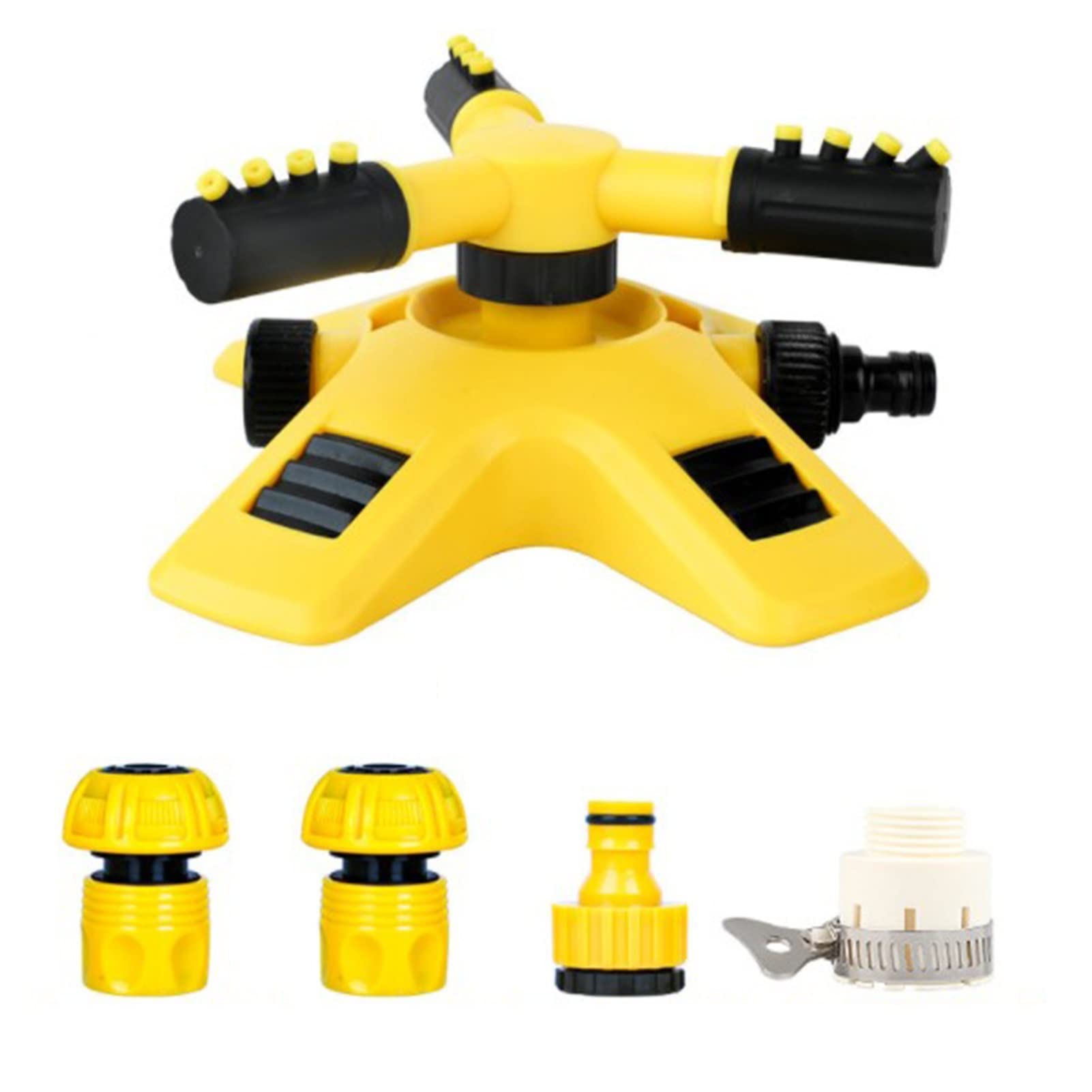 Rociador de jardín for césped, rociador de Agua automático de 360 ​​Grados, Cabezal de rociador de riego de Patio de césped ABS, Boquilla de rociador de Suministro de jardín Ajustable