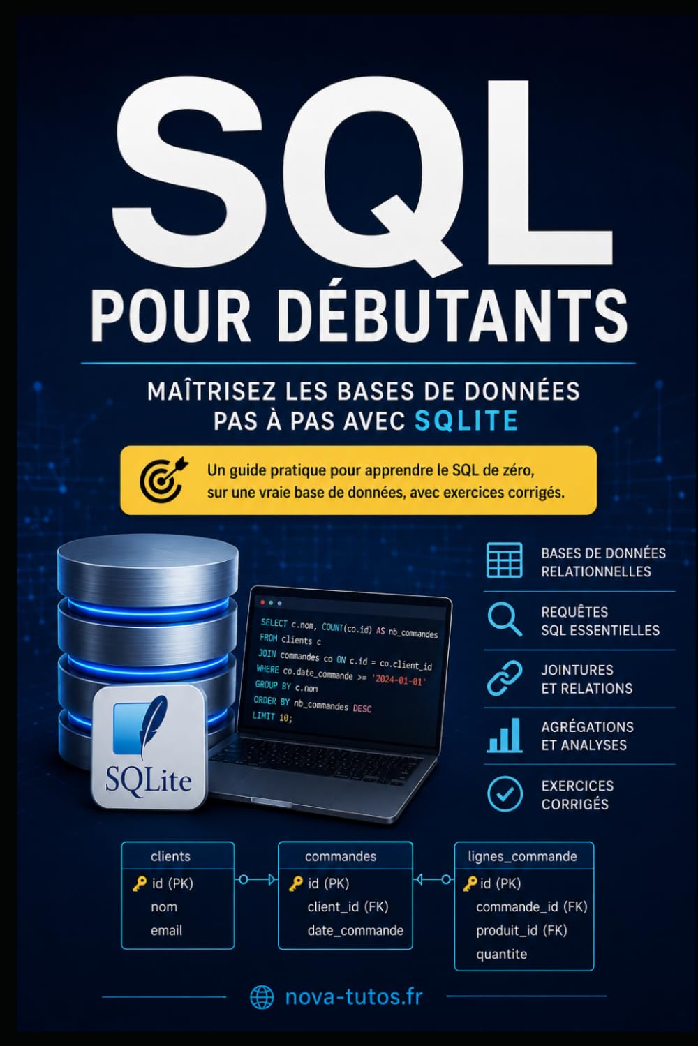 SQL pour débutants: Maîtrisez les bases de données pas à pas avec SQLite