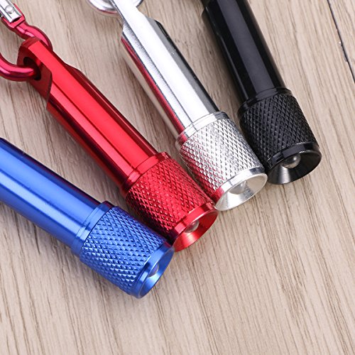Mini lanterna LED WINOMO 4 peças de chaveiro mosquetão lanterna para caminhadas e escalada