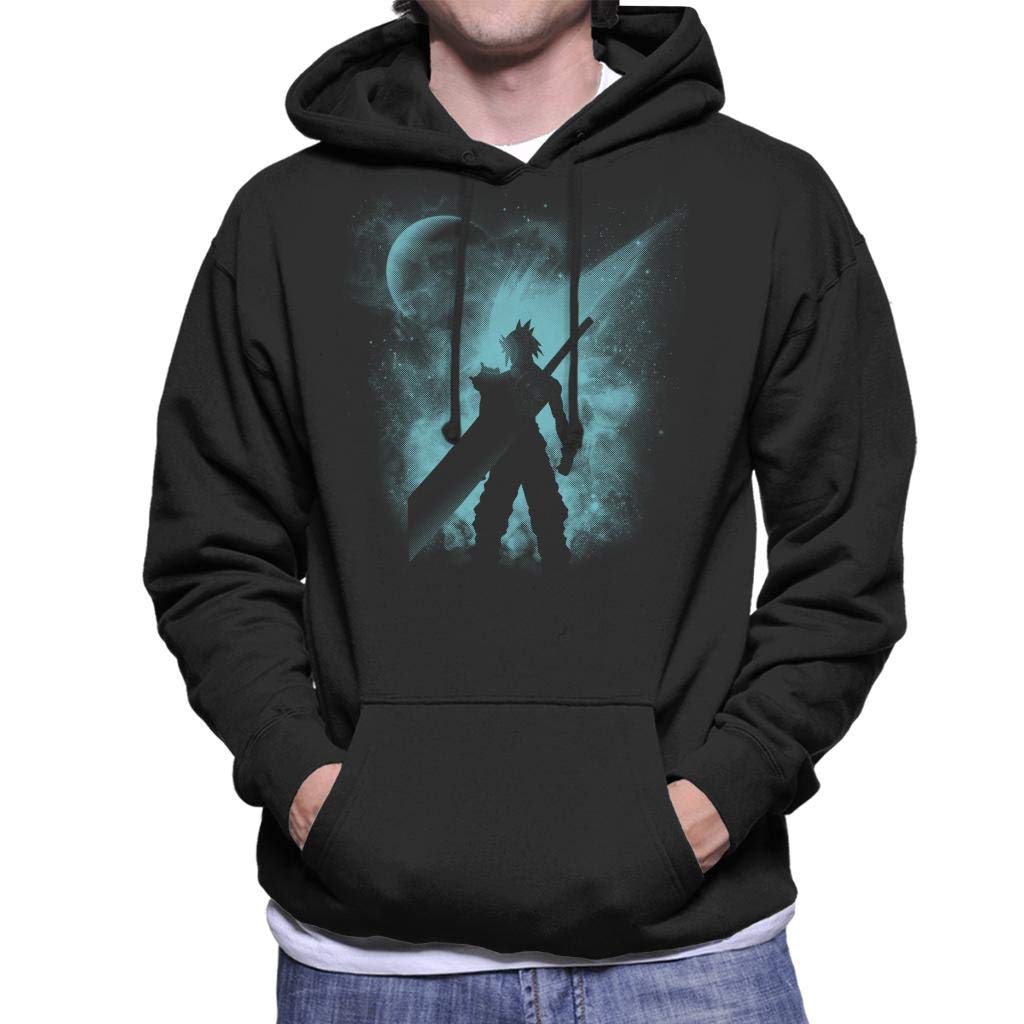 Ex Soldier Sihouette Cloud Strife Final Fantasy VII Men's Hooded Sweatshirt Black