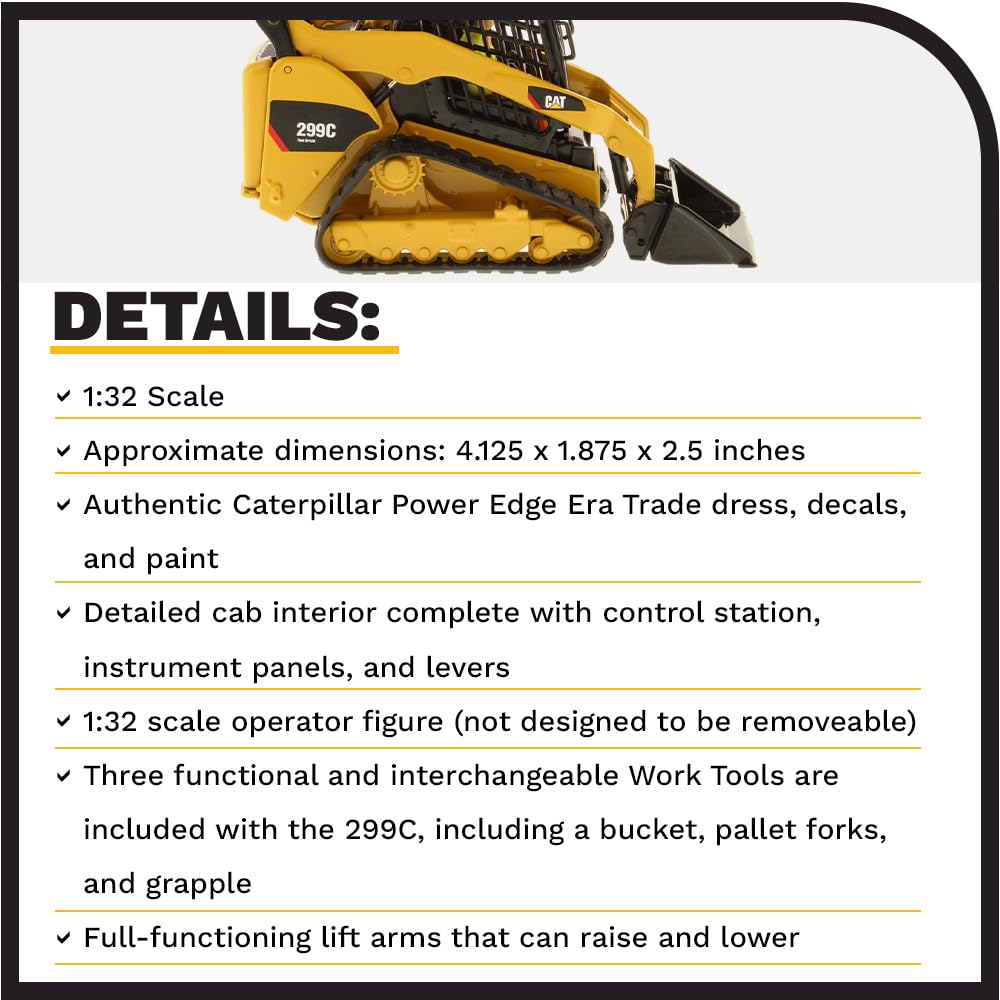 Amazon.com: Diecast Masters Caterpillar 299C Compact Track Loader