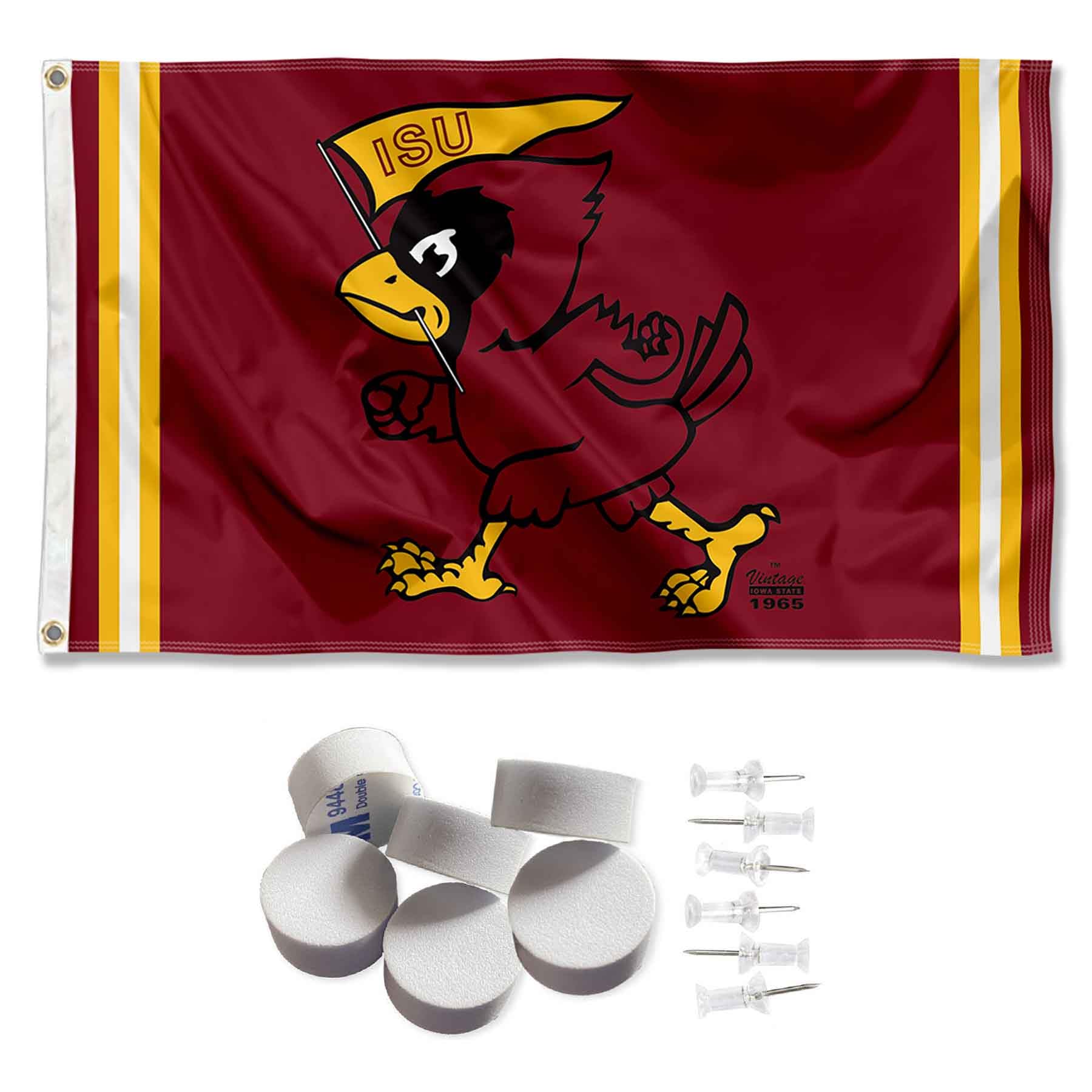 Iowa State Cyclones Retro Vault Throwback Banner and Tapestry Wall Tack Pads