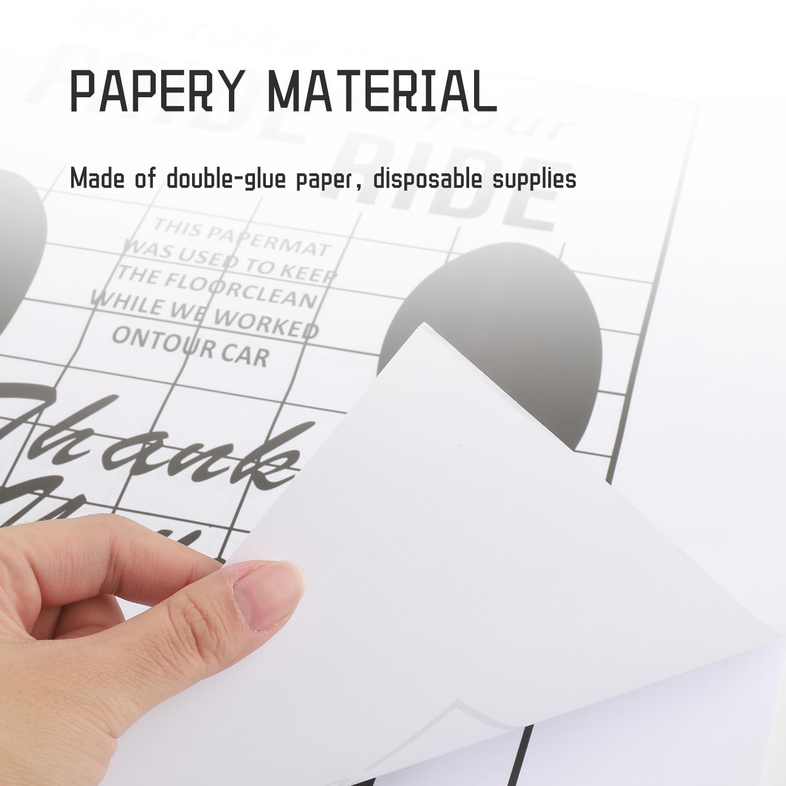 50PCS Paper Floor Mats for Cars Thickened 19 29x15 35 Disposable Floor Mats for Cars Avoid Soiled Mat — view 3