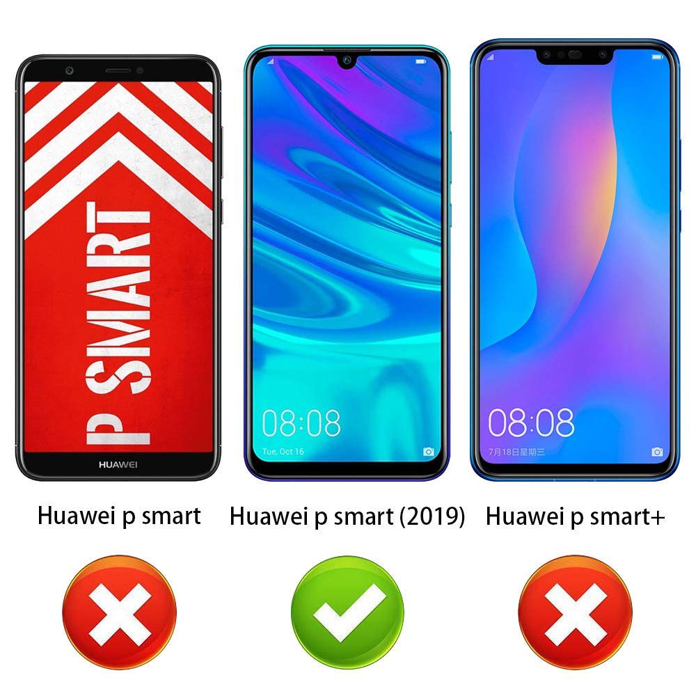 Generico Cover per Huawei P Smart 2019 + 2 Pezzi Pellicola