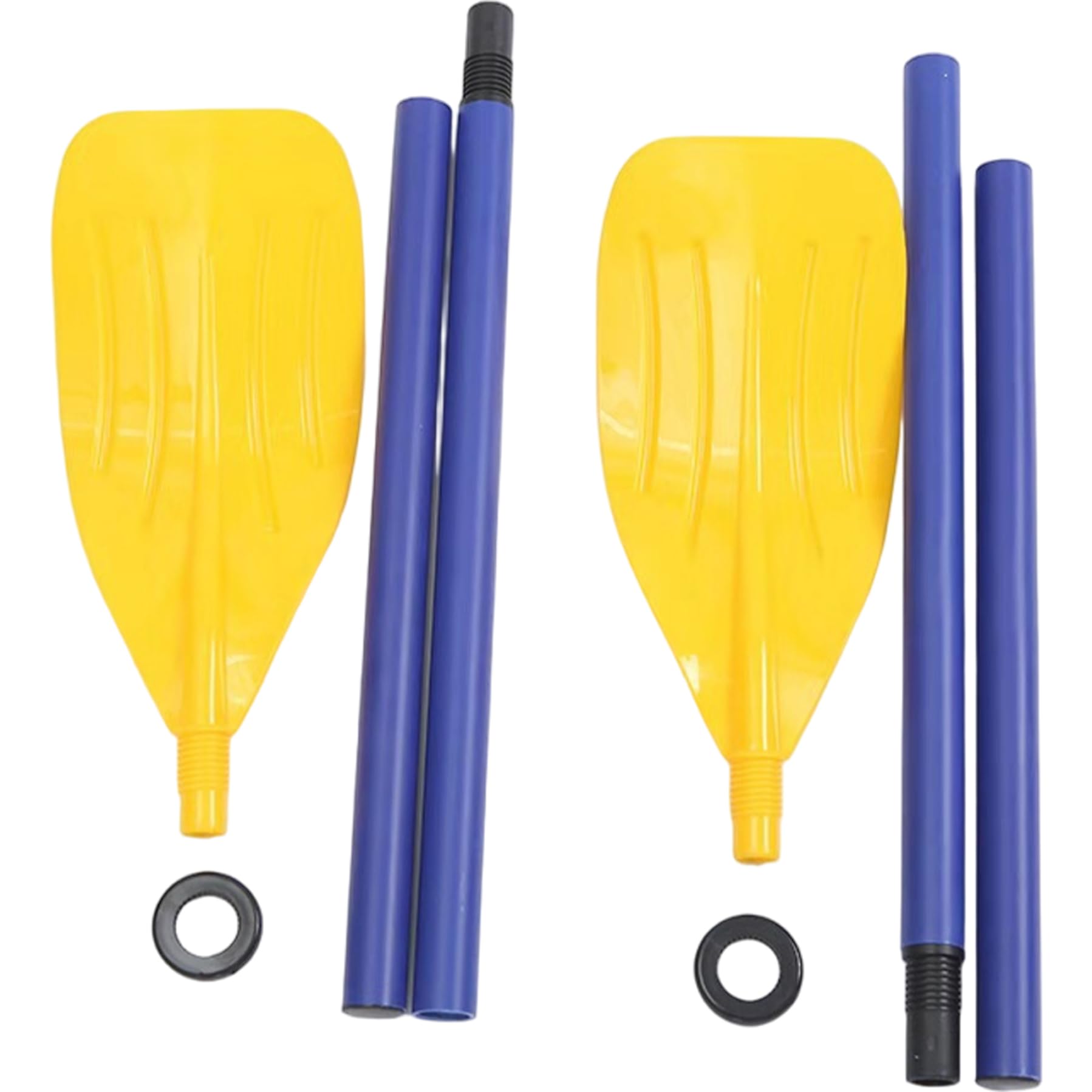 Paquet de 2 rames de Bateau, pagaies Kayak Portables Pliables détachables 45 Pouces rames en Plastique légères pour Bateau Gonflable