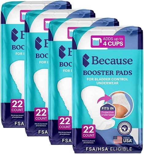 Miniatura 2 de Because Almohadillas de refuerzo de incontinencia nocturna para hombres y mujeres, añade absorción adicional a los pañales de adultos, súper suaves,