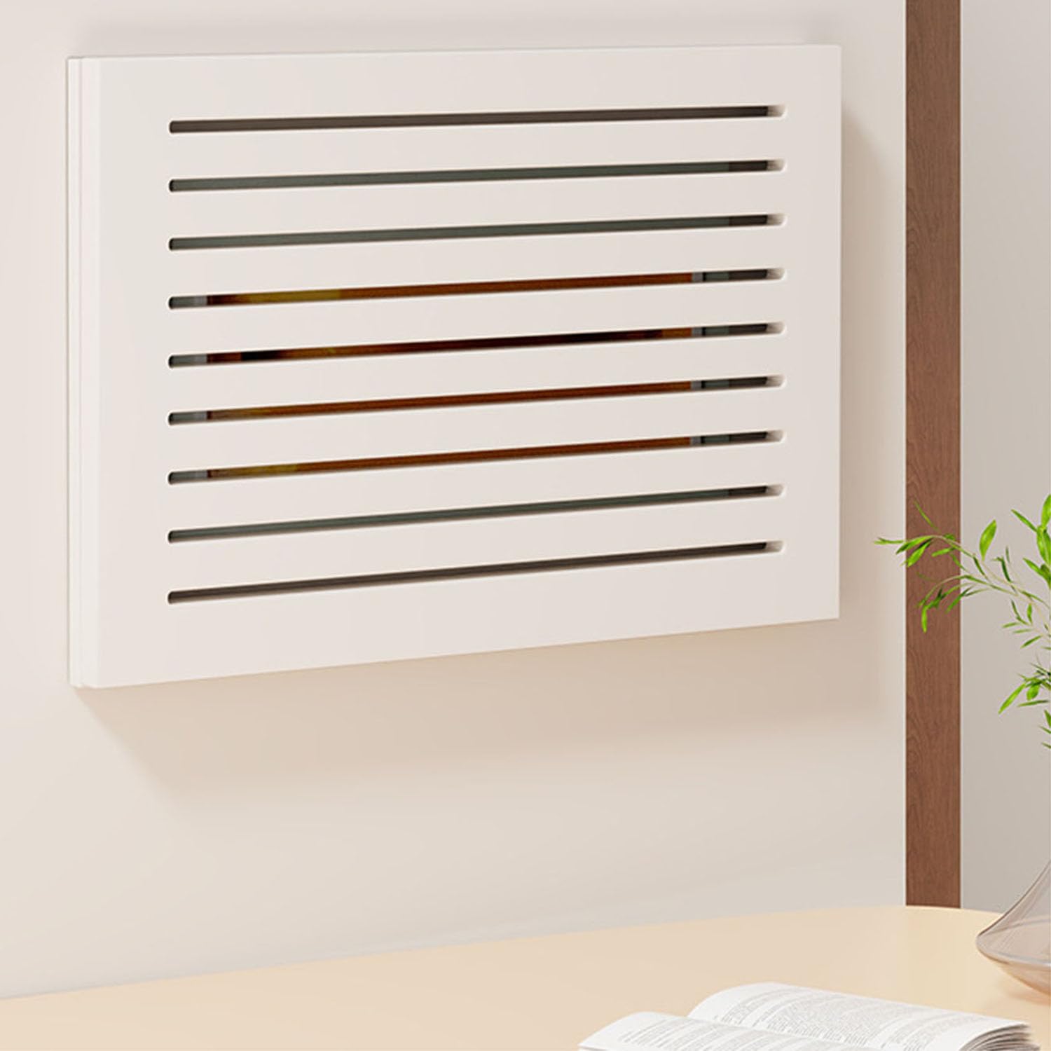 Cubierta de caja de medidor de madera maciza, cubierta decorativa de caja de fusibles para pared interior, gabinete de pintura para cajas de utilidad, ocultar panel eléctrico