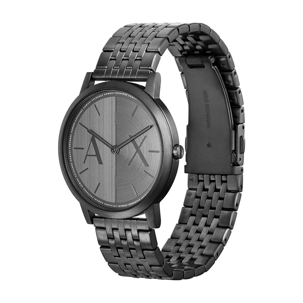 Armani Exchange Orologio da uomo, movimento al quarzo a due lancette e cassa da 40 mm con cinturino in acciaio inossidabile o in pelle