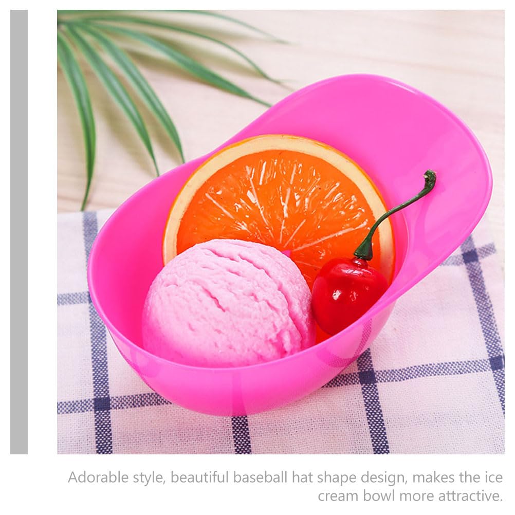 LIFKOME 36pcs Baseball Hat-shaped Ice Cream Bowls Creative Boy Girl Tableware Food Storage Bowls for Ice Cream Pudding Salad Home Office and Parties