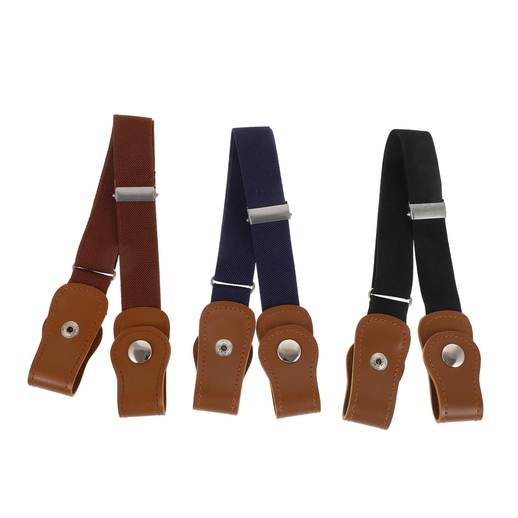 NOLITOY 3pcs Elastic Belts for Boys and Stretchy Waistbands for Dress and Jeans present for Day and Birthdays
