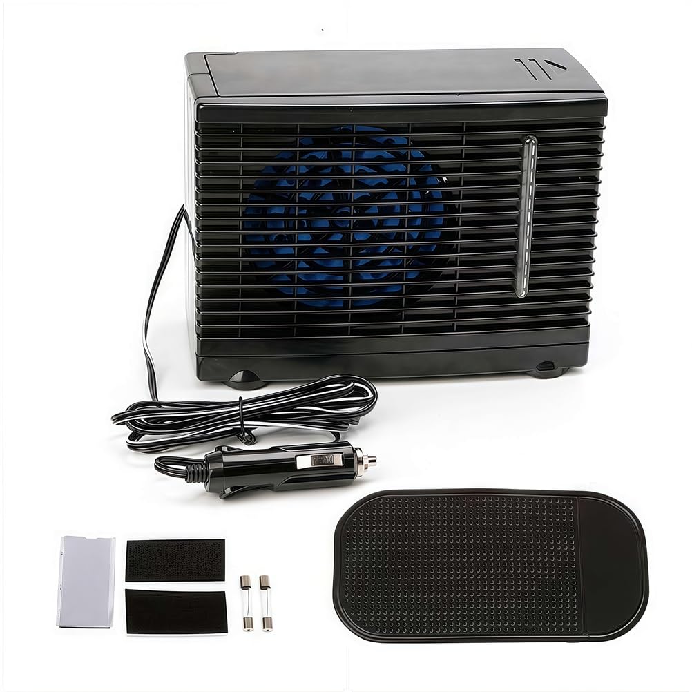 Climatizzatore per Auto 12V, Climatizzatore Universale per Auto, Ventilatore Portatile, Evaporatore per Aria Condizionata con Raffreddamento Ad Acqua, per Veicoli, Casa, Ufficio, Campeggio
