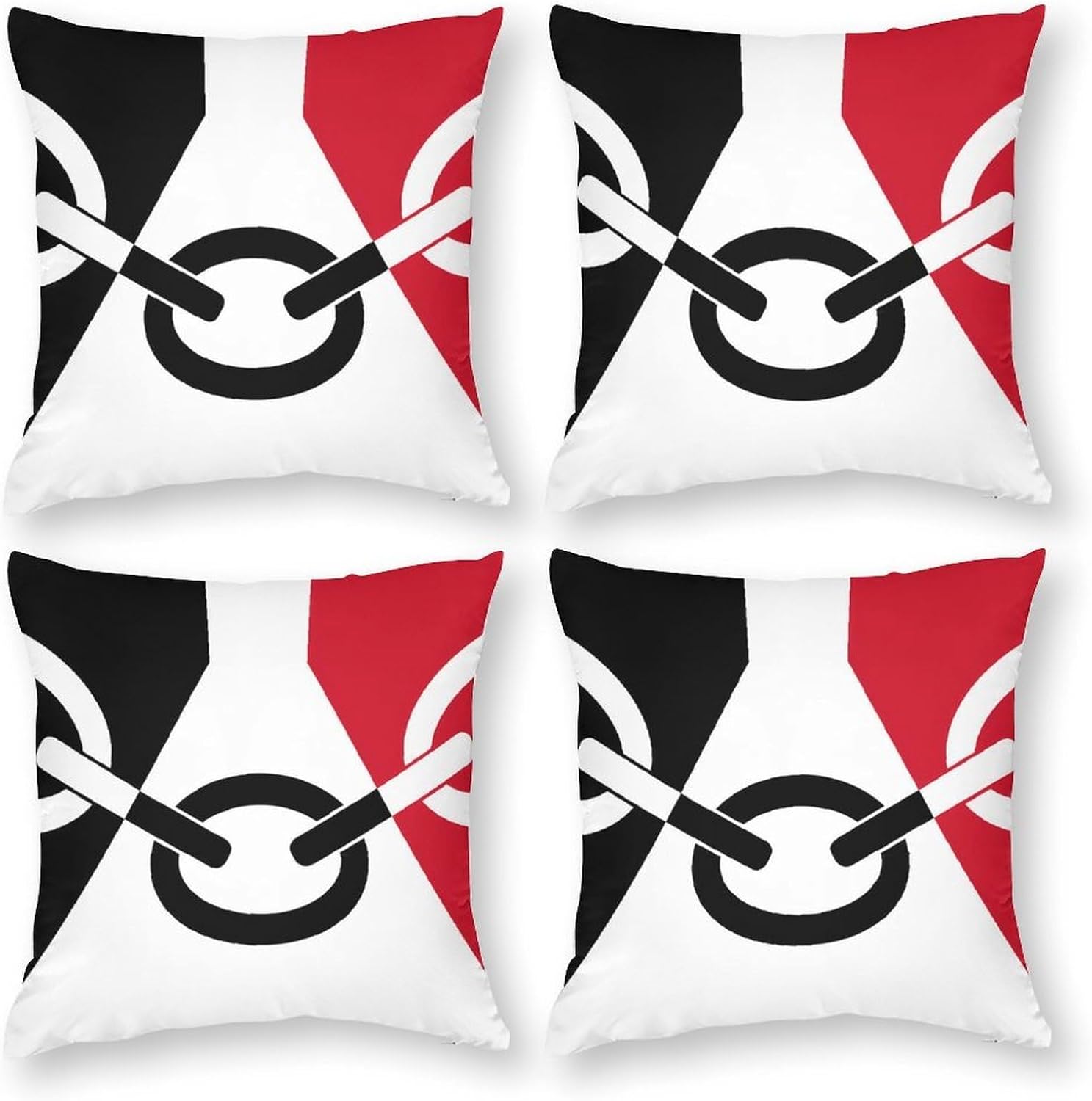 Black Country Flag Printed Throw Pillow Case 4 Pcs Soft Pillowcases Pillows Covers Sofa Bed Decor 12/14/16/17/18/20/22/24/32 Inches